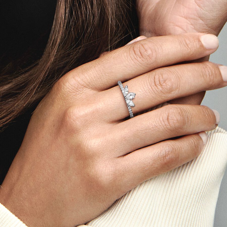 Pandora Timeless Ring Stackable Sparkling Herbarium Cluster ring 192392C01 watchesonline