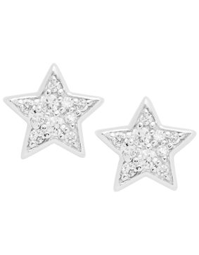Fossil Earrings Sterling Glitz Star Studs JFS00152040