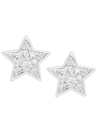 Fossil Earrings Sterling Glitz Star Studs JFS00152040