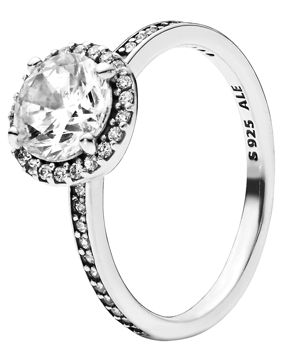 Pandora Round Sparkle Halo ring 196250CZ