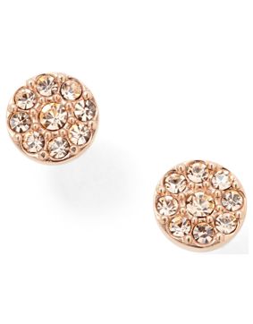Fossil earrings Disc Rose-Tone Studs JF00830791