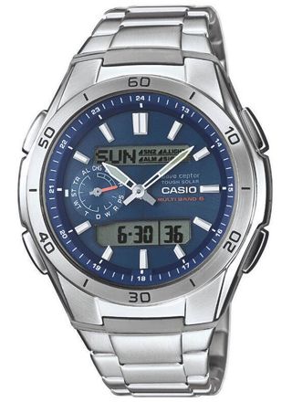 Casio Herren Funkuhr WVA-M650TD-1AER Solar Armbanduhr Titanband Casio Herren Funkuhr WVA-M650TD-1AER Solar Armbanduhr Titanband