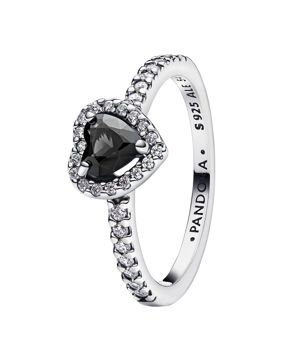 Pandora Timeless black heart ring 198421C04