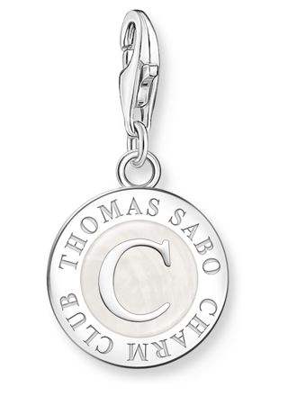 Thomas Sabo Charm Club Charmista shimmering white gold enamel charm 1998-007-14