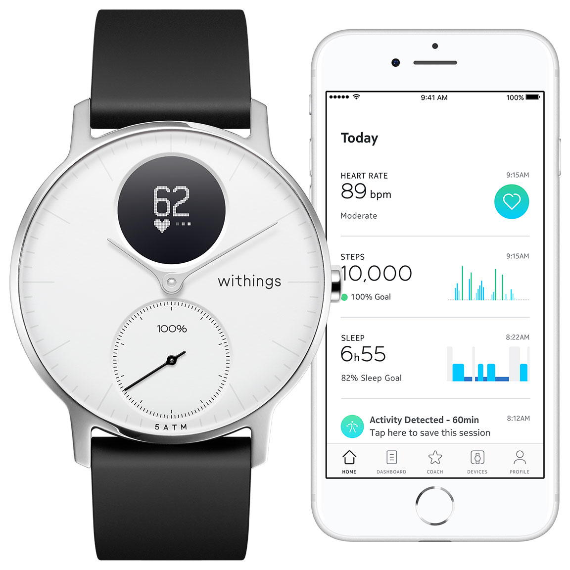 Withings Steel HR White 36mm - watchesonline.com Withings Steel HR White 36mm - watchesonline.com