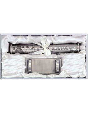 Christening certificate holder with pedestal with toys 078743