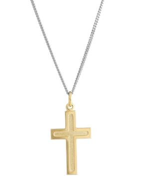 Top Gold silver cross textured gold plated 52 5664 1500