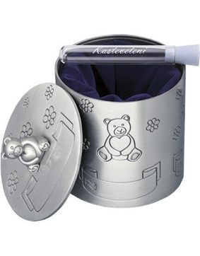 Vessel for Christening water and a box, Teddybear, 078719