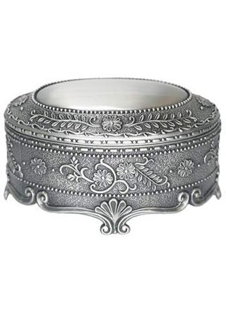 Music box jewelry box, oval flower, 078816