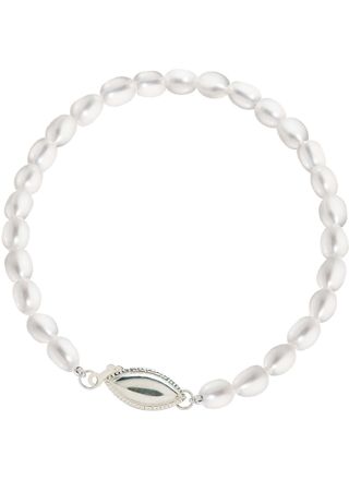 Pirami girl bracelet 14010308 with oval lock white pearl