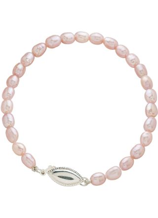 Pirami girl bracelet, oval lock, pink pearl 14010096