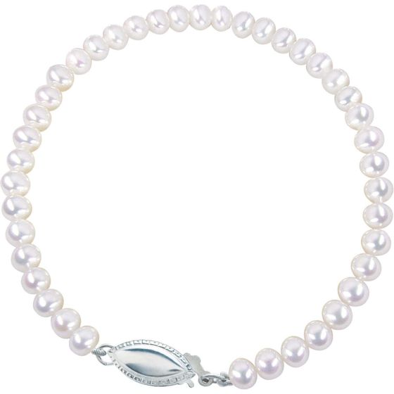 Pirami girl bracelet 14010095 with oval lock white pearl
