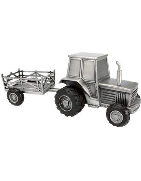 Piggy bank Tractor and a wagon 078666