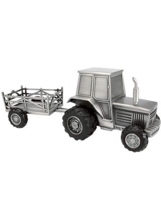Piggy bank Tractor and a wagon 078666