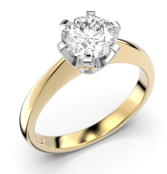 Festive Classic solitaire diamond ring 204-100-KV