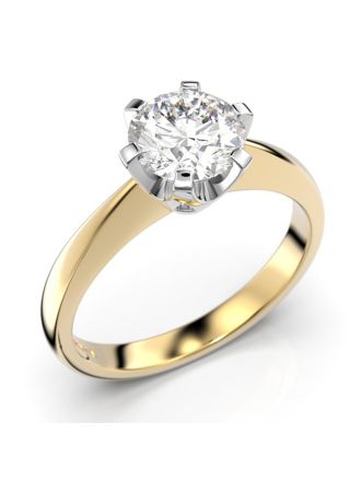 Festive Classic solitaire diamond ring 204-100-KV