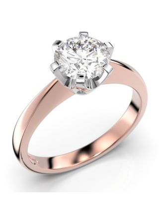 Festive Classic solitaire diamond ring 204-100-PV
