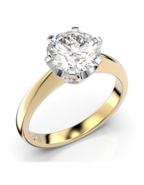 Festive Classic solitaire diamond ring 204-150-KV