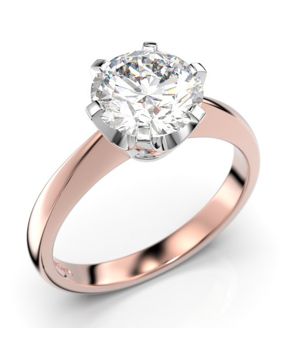 Festive Classic solitaire diamond ring 204-150-PV