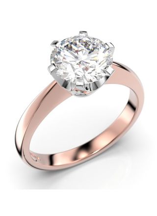 Festive Classic solitaire diamond ring 204-150-PV