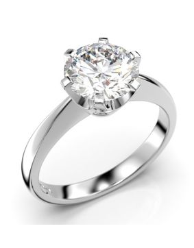 Festive Classic solitaire diamond ring 204-150-VK