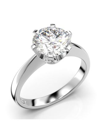 Festive Classic solitaire diamond ring 204-150-VK