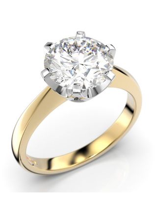 Festive Classic solitaire diamond ring 204-200-KV