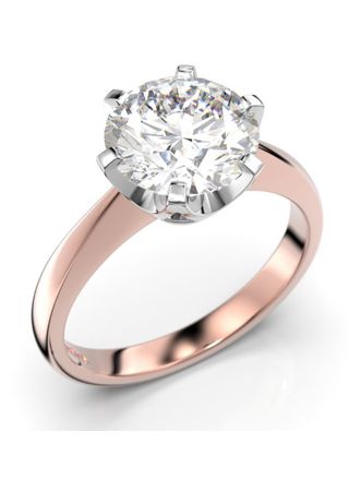 Festive Classic solitaire diamond ring 204-200-PV