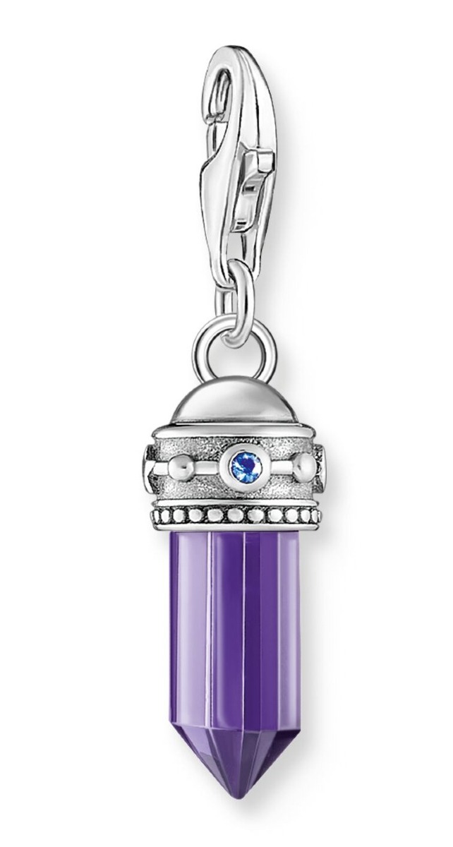 Thomas Sabo Charm Club Charmista hexagon purple stone fine symbols silver charm 2047 348 13 watchesonline