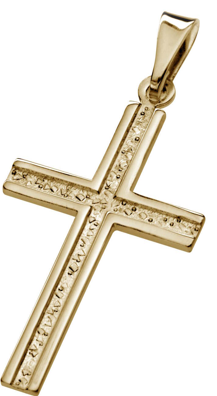 Saurum 14k golden confirmation cross 7026 00 000