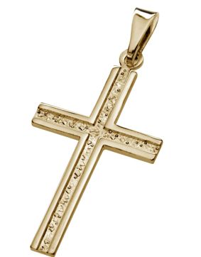 Saurum 14k golden confirmation cross 7026 00 000