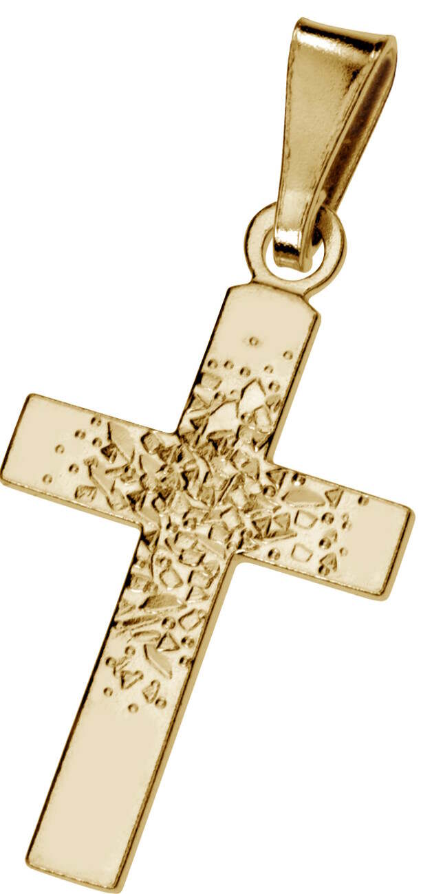 Saurum 14k golden confirmation cross 7071 00 000