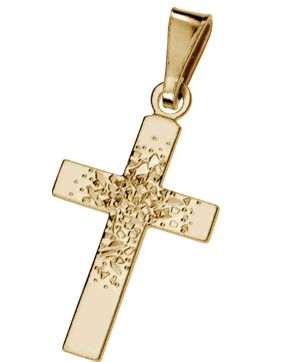 Saurum 14k golden confirmation cross 7071 00 000