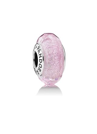 Pandora pink faceted glass charm 791650