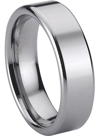 Bosie ring TI&TU316J/7, titanium / tungsten 7mm