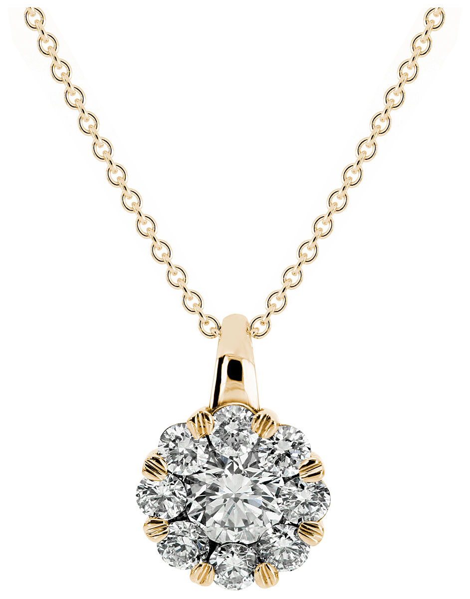 Kohinoor Dahlia gold diamond necklace 213-232K-30