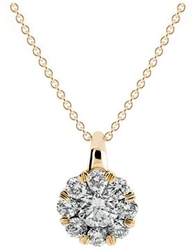 Kohinoor Dahlia gold diamond necklace 213-232K-30