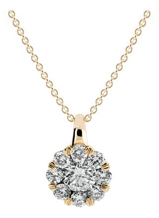 Kohinoor Dahlia gold diamond necklace 213-232K-30