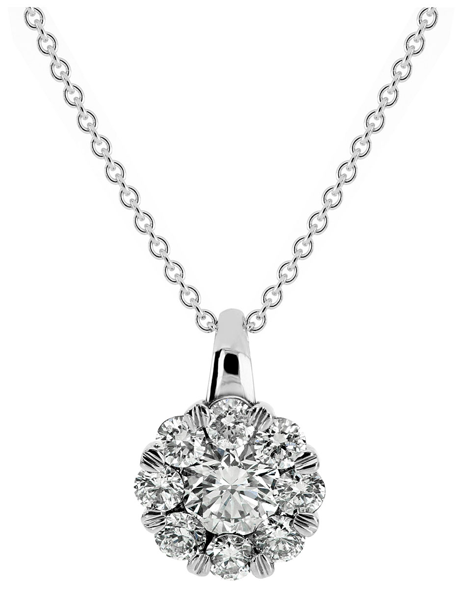 Kohinoor Dahlia white gold diamond necklace 213-232V-30