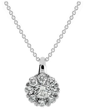 Kohinoor Dahlia white gold diamond necklace 213-232V-30