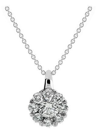 Kohinoor Dahlia white gold diamond necklace 213-232V-30