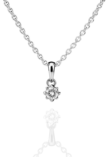 Kohinoor Rosa diamond pendant VK anchor chain 213-260V-10