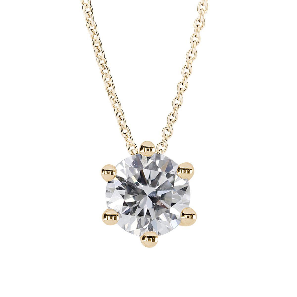 Kohinoor Theia gold diamond pendant with chain 0.50 ct 213-460K-50L