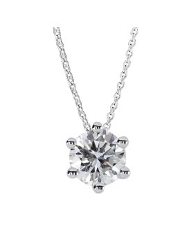 Kohinoor Theia white gold diamond pendant with chain 0.50 ct 213-460V-50L