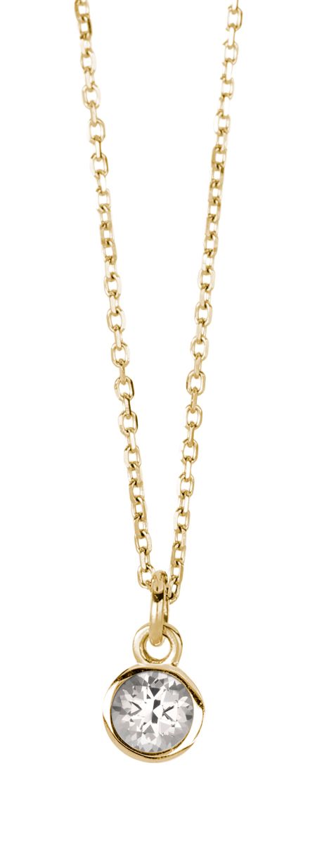 Kohinoor Deco yellow gold topaz necklace 45cm 213-670-1