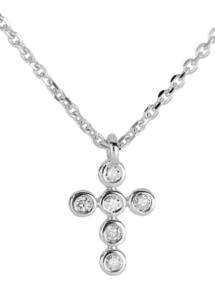 Kohinoor cross jewelry with diamonds white gold 213-P6062V