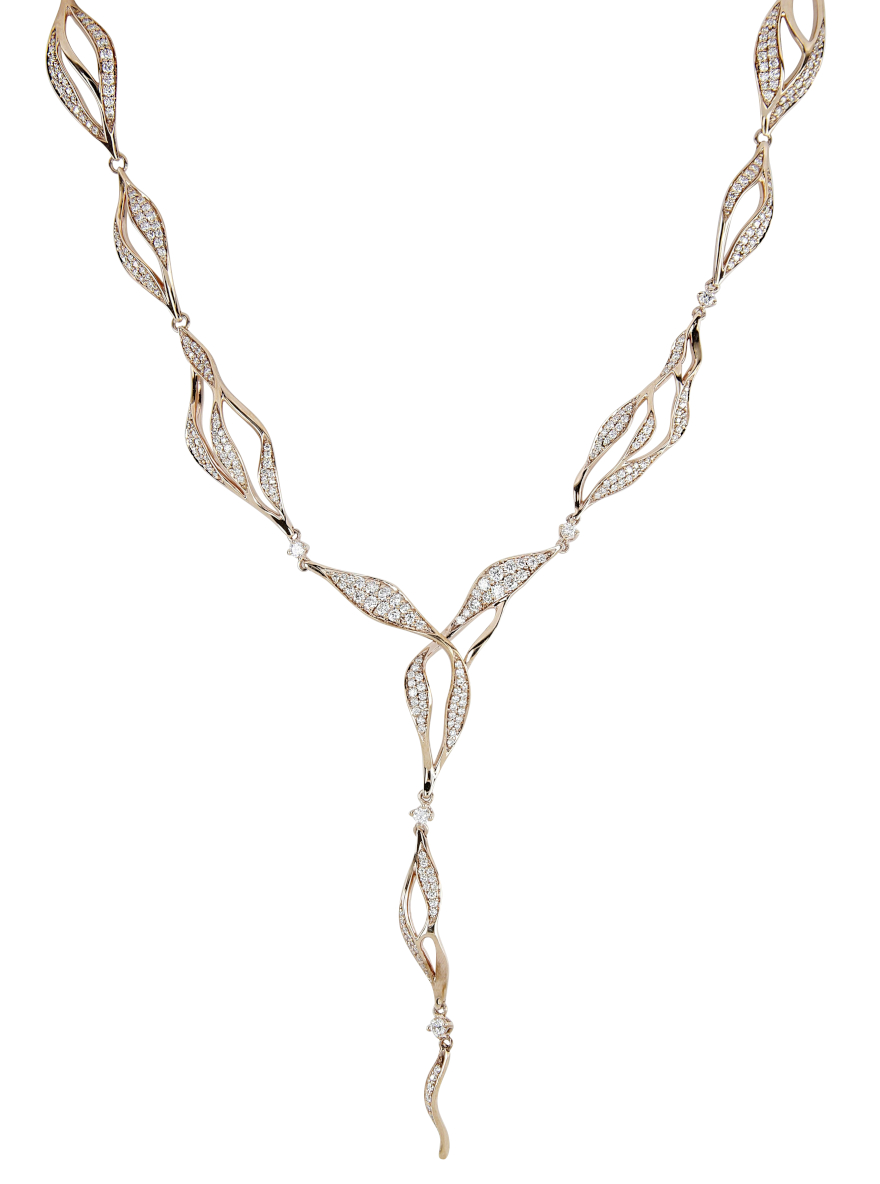 Kohinoor rose gold diamond necklace 213-T9018P-42
