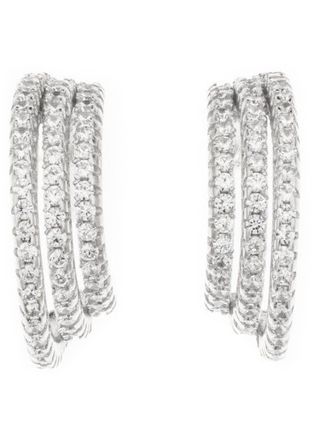 Silver Bar Deluxe rengasearrings pave 20 mm 2133