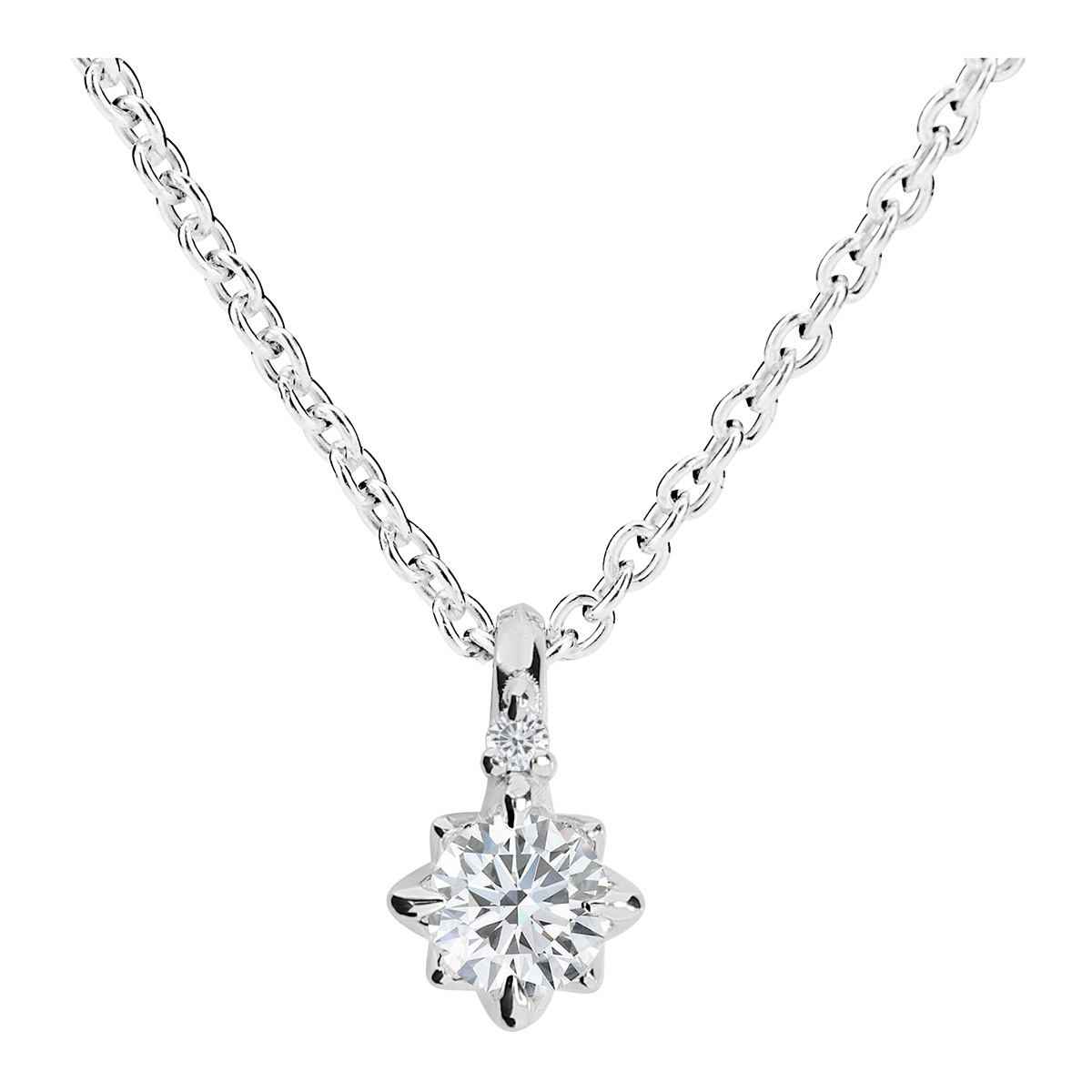 Kohinoor Rosa diamond pendant with chain white gold 0,25 + 0,01ct 213L-260V-26