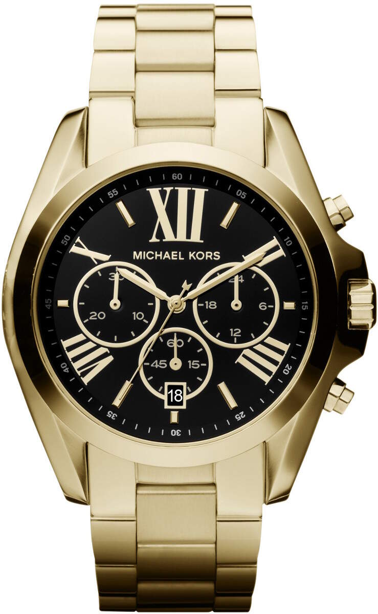 Michael Kors MK5739 Bradshaw Black Dial Gold-Tone 